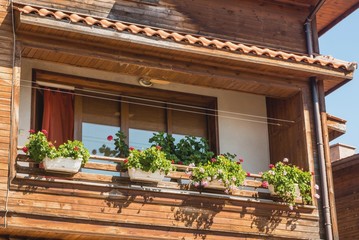 Фрагмент фасада здания в городе Созополь