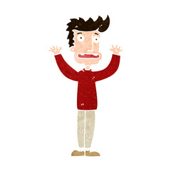 cartoon stressed man