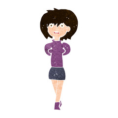 cartoon shocked woman