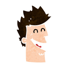 cartoon happy man