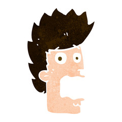 cartoon terrified man