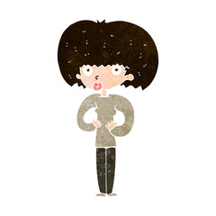 cartoon surprised woman