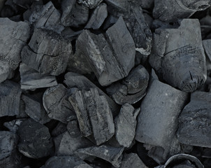 Natural charcoal close up
