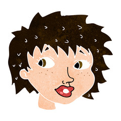 cartoon surprised woman