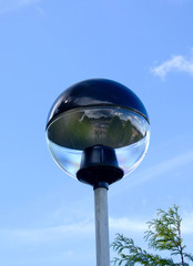Lamppost with blue sky