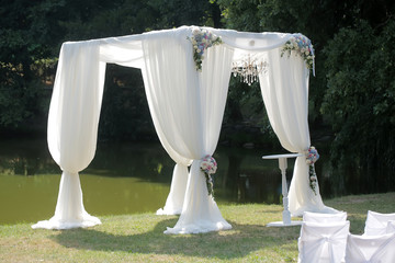 Wedding white pavilion