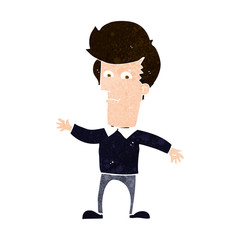cartoon waving man