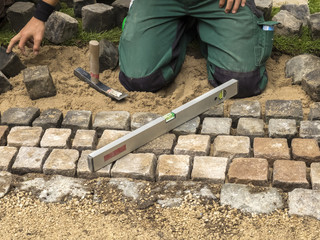 Baustelle Kopfsteinpflaster 