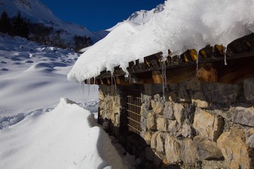 Snow and mountain