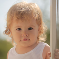 Little boy in sunlight