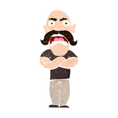 cartoon angry man
