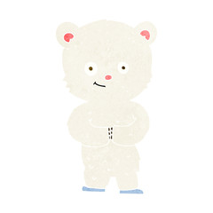 cartoon teddy polar bear cub