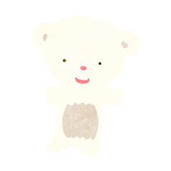 cartoon teddy polar bear cub