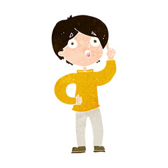 cartoon boy with idea