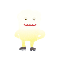 cartoon tooth looking smug
