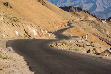 Road in Leh Ladakh,India.