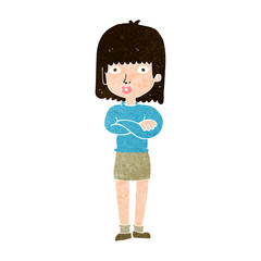 cartoon impatient woman