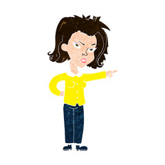 cartoon woman pointing