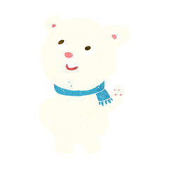 cartoon cute polar bear cub