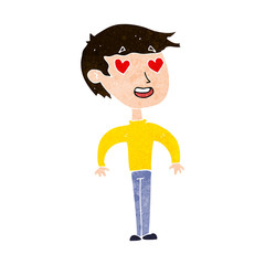 cartoon man in love