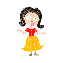 cartoon confused girl