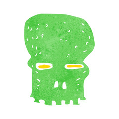 cartoon spooky skull