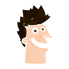 cartoon happy man face