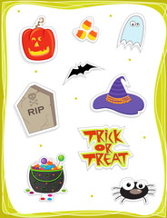 Halloween Symbols - Cute set of nine Halloween symbols. Eps10