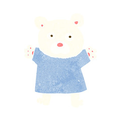 cartoon cute polar bear