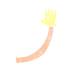 cartoon arm with rubber glove