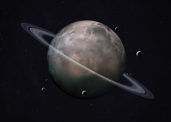 Shot of Uranus taken from open space. Collage images provided by © Vadimsadovski