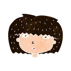 cartoon female face
