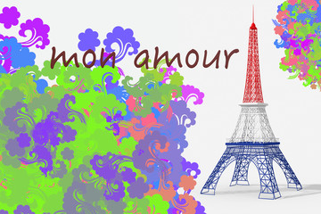Paris mon amour con torre Eiffel