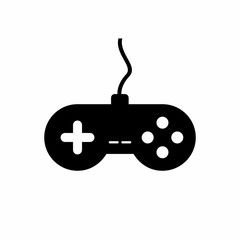Black icon gamepad. Vector illustration.