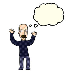 cartoon angry dad with thought bubble