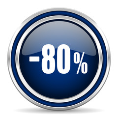 80 percent sale retail icon