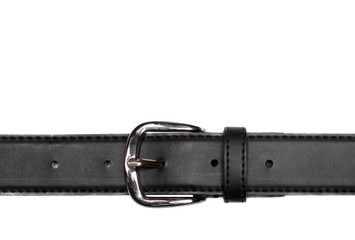 Black leather belt