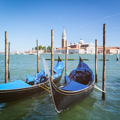 Fototapeta na wymiar Gondola in Venice by Summer
