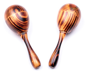Maracas isolated on white background