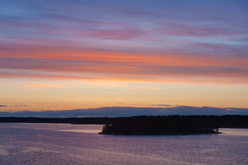 Bright dramatic sunset