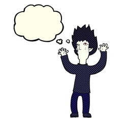 cartoon vampire with thought bubble
