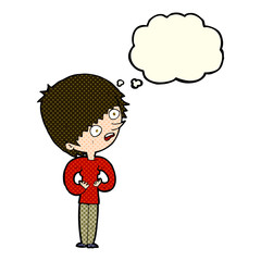 cartoon shocked woman with thought bubble