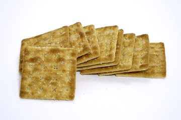 Sugar crackers isolated on the white background