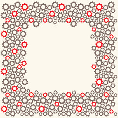 Template frame with pattern background. Vector illustration.