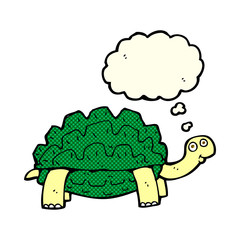 cartoon tortoise with thought bubble
