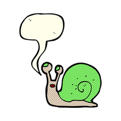 cartoon snail with thought bubble