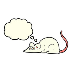 cartoon mouse with thought bubble