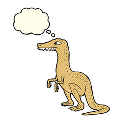 cartoon dinosaur with thought bubble
