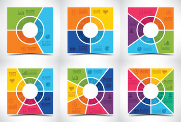 Set of presentation templates