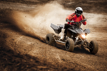 ATV Rider in the action - obrazy, fototapety, plakaty